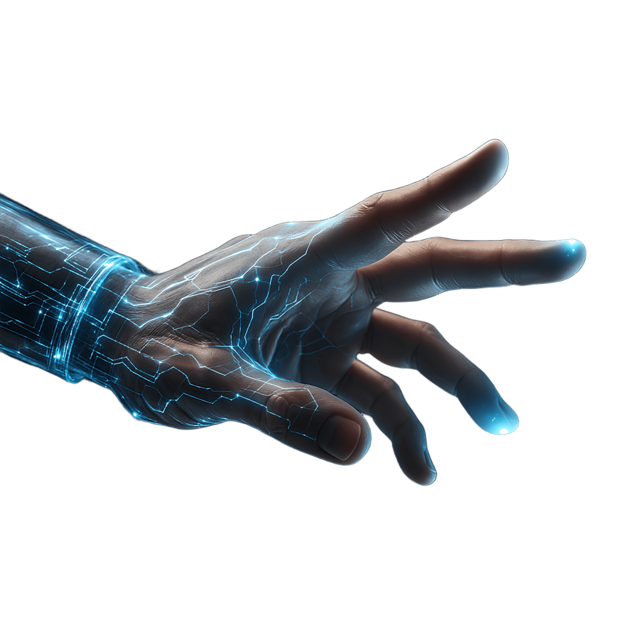 Hand with mobile device